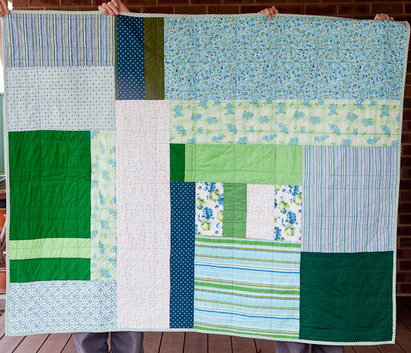 Disappearing nine patch spring quilt - Cassandra Madge