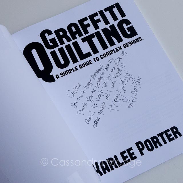 Karlee Porter autographed Graffiti Quilting book