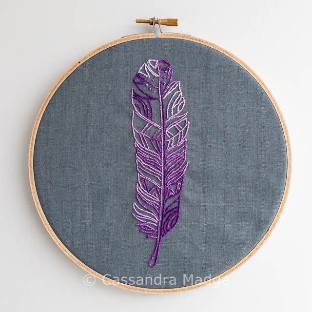 Feather hoop art - Cassandra Madge