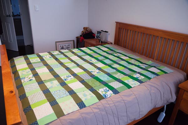 Disappearing nine patch spring quilt - Cassandra Madge