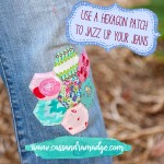 Use a hexagon patch to jazz up your jeans