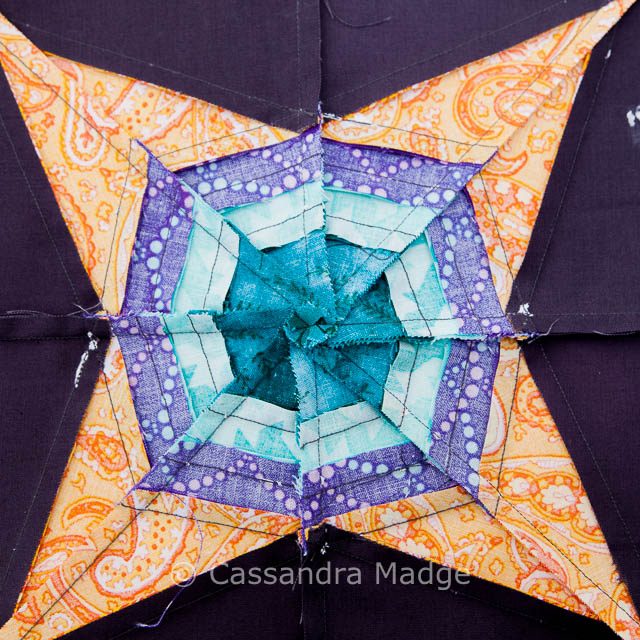 Atomic Star Paper Piecing Block  - Cassandra Madge